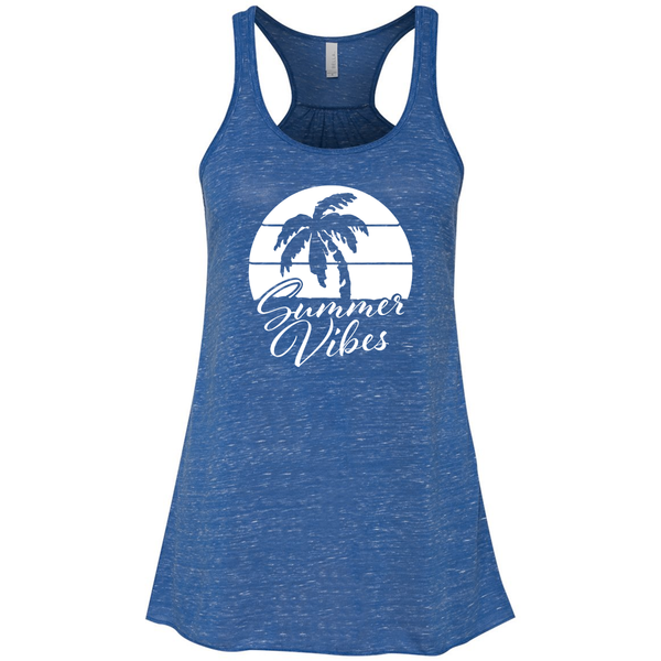 Women's Sleeveless Boho Tank Top | Tropical Print Crewneck Summer T-Shirt Casual Tops