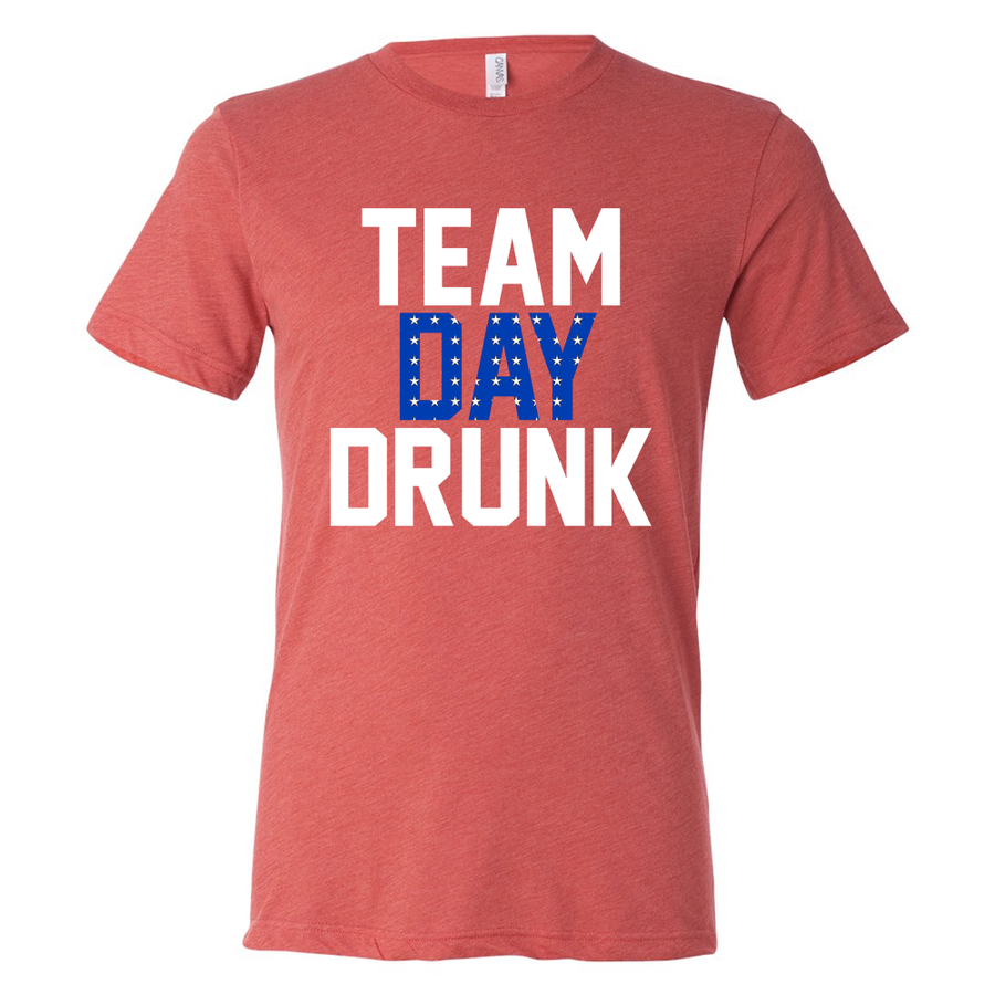 Triblend Team Day Drunk Patriotic Unisex T-Shirt