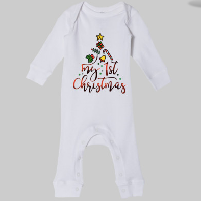 Infant My 1st Christmas Long Bodysuit