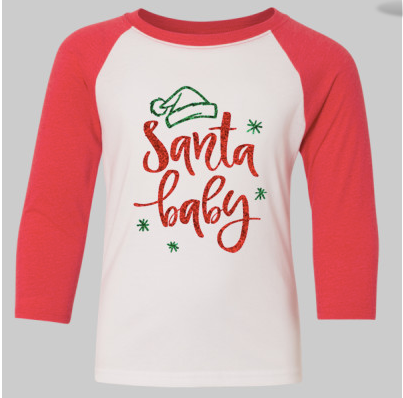 Youth Santa Baby Raglan