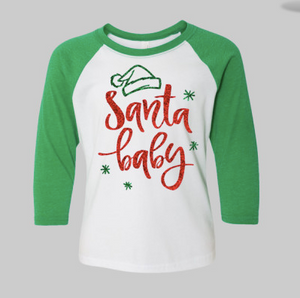 Youth Santa Baby Raglan