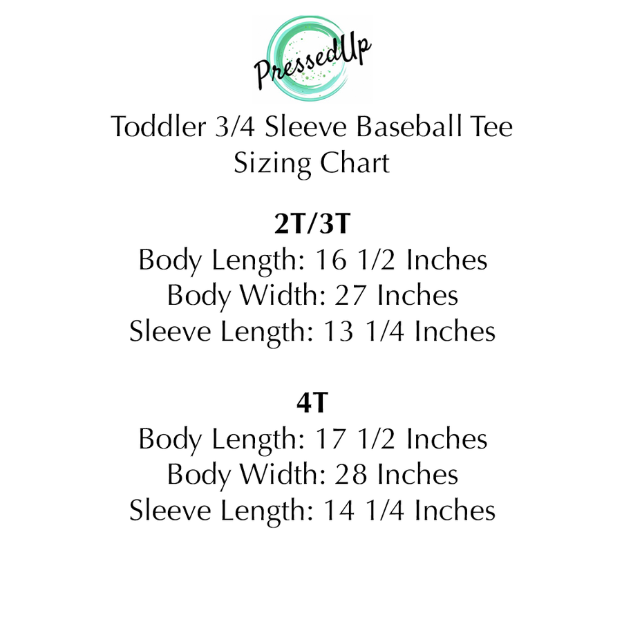 Toddler All American Girl 3/4 Sleeve Baseball Tee