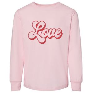 Kids's Valentine's Love Long Sleeve Shirt (toddler and youth)