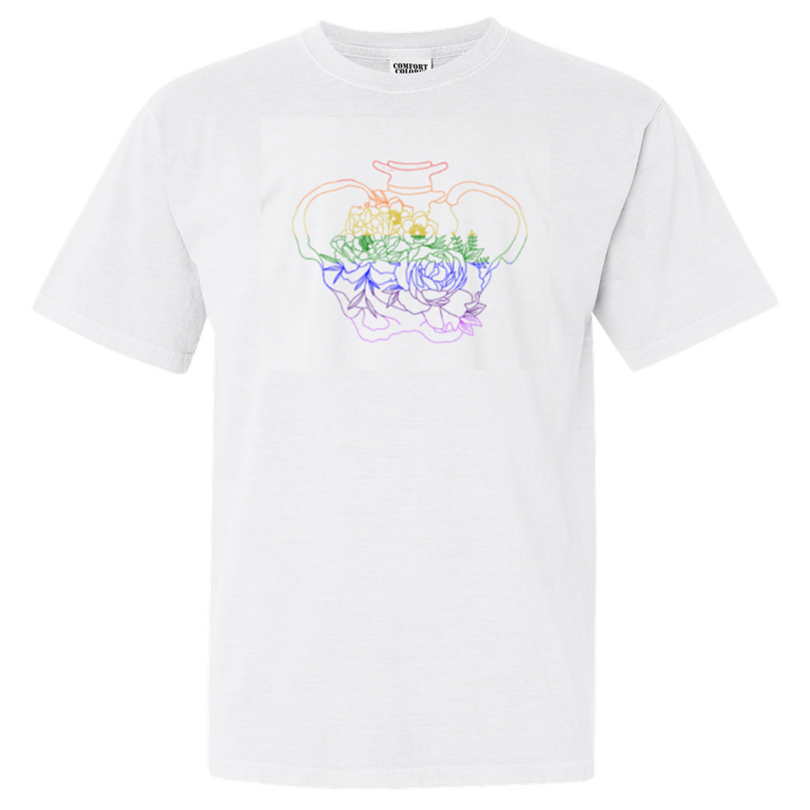 Unisex Pelvic Pride Short Sleeve Rainbow Shirt