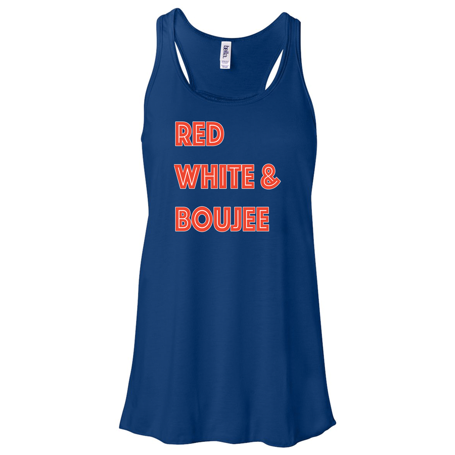 Women's Red, White, and Boujee Star Tank Top