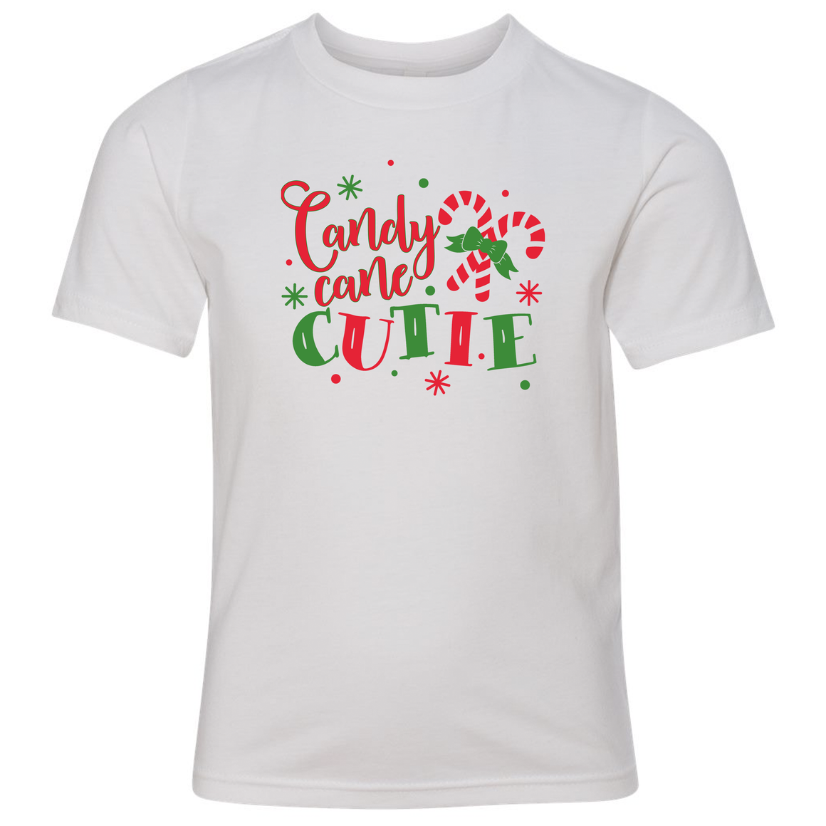 Candy Cane Cutie Short Sleeve Tee (Toddler and Youth)