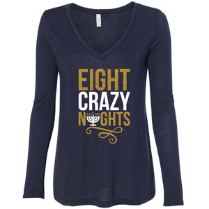 Women's Eight Crazy Night's V-Neck Long Sleeve Shirt