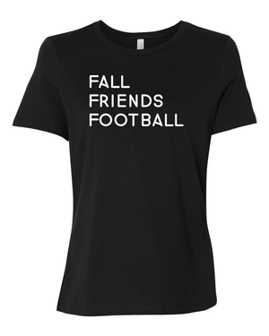 Triblend Women's Fall Friends Football Relaxed T-Shirt