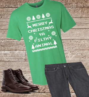 Triblend Men's Filthy Animal Green T-Shirt