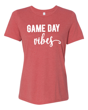 Women's Triblend Game Day Vibes Distressed T-Shirt