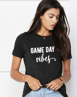 Women's Triblend Game Day Vibes Distressed T-Shirt
