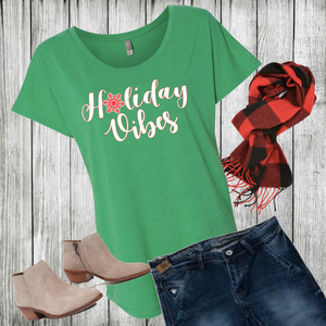 Triblend Women's Holiday Vibes Dolman