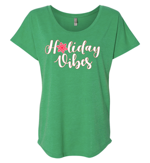Triblend Women's Holiday Vibes Dolman