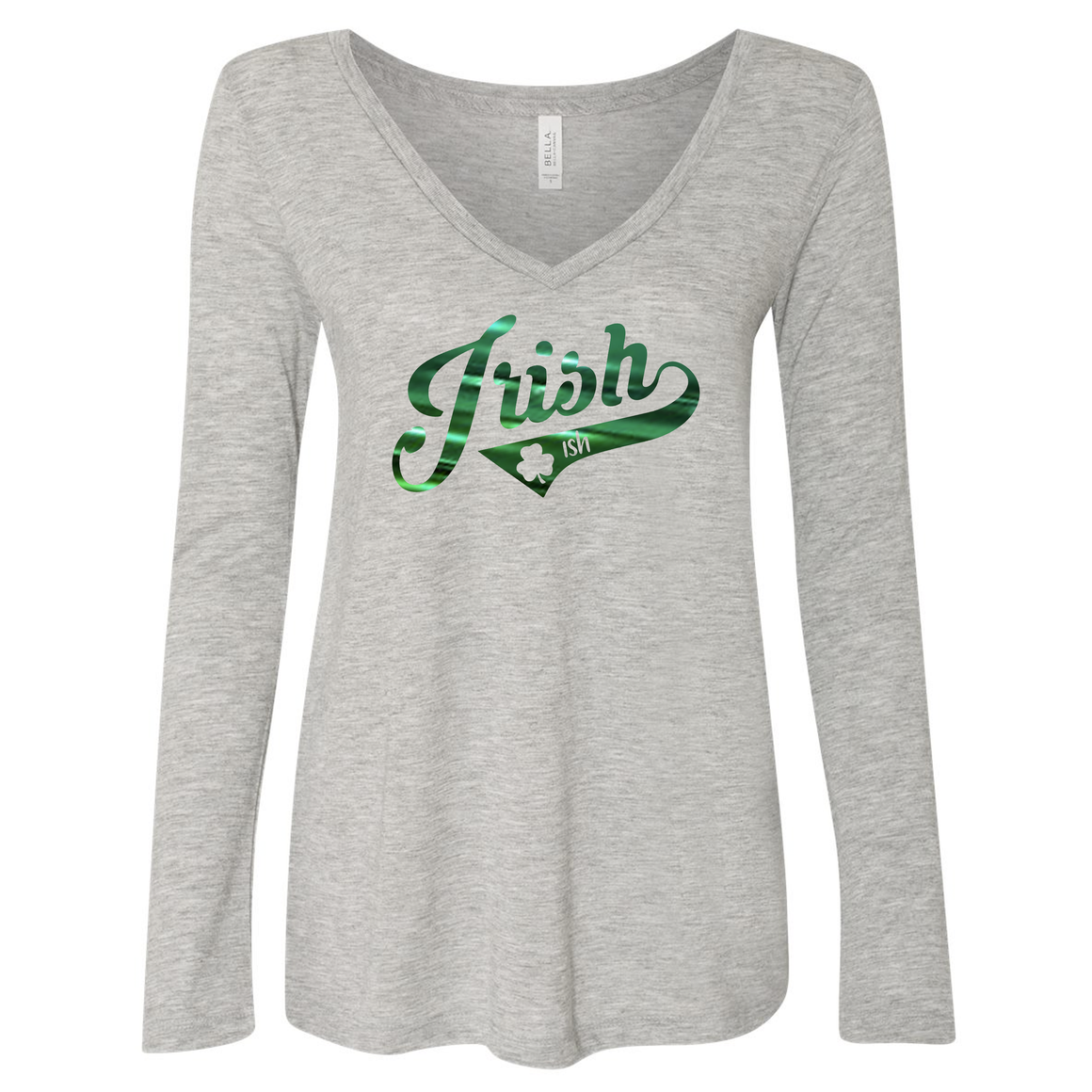 Women's Irish-ish Relaxed Fit V-Neck Long Sleeve Shirt