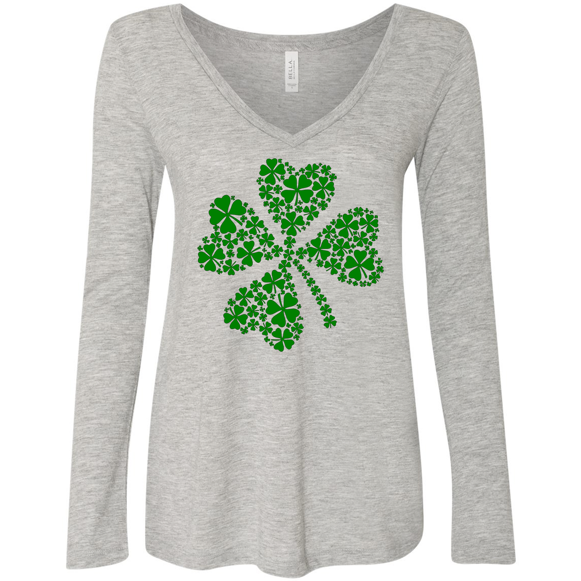 Women's Triblend Shamrock V-neck