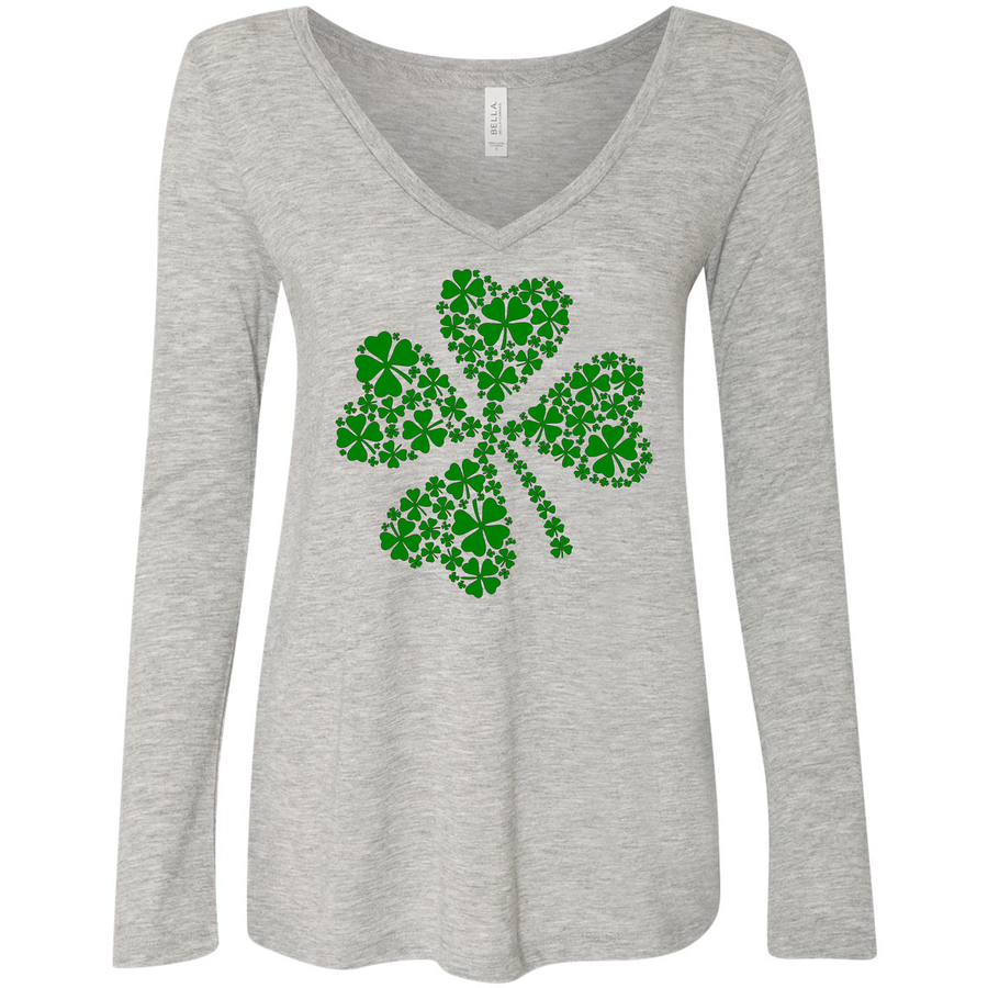 Women's Triblend Shamrock V-neck