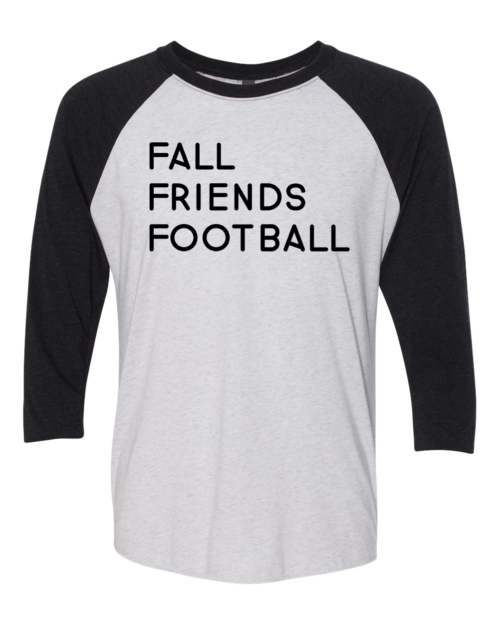 Triblend Women's Fall, Friends, Football 3/4 Sleeve Raglan