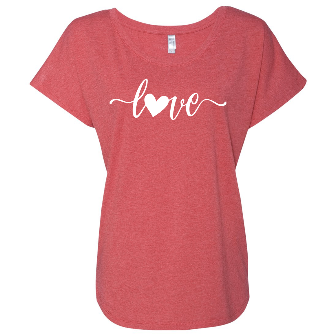 Women's Simple Love Triblend Short Sleeve Shirt