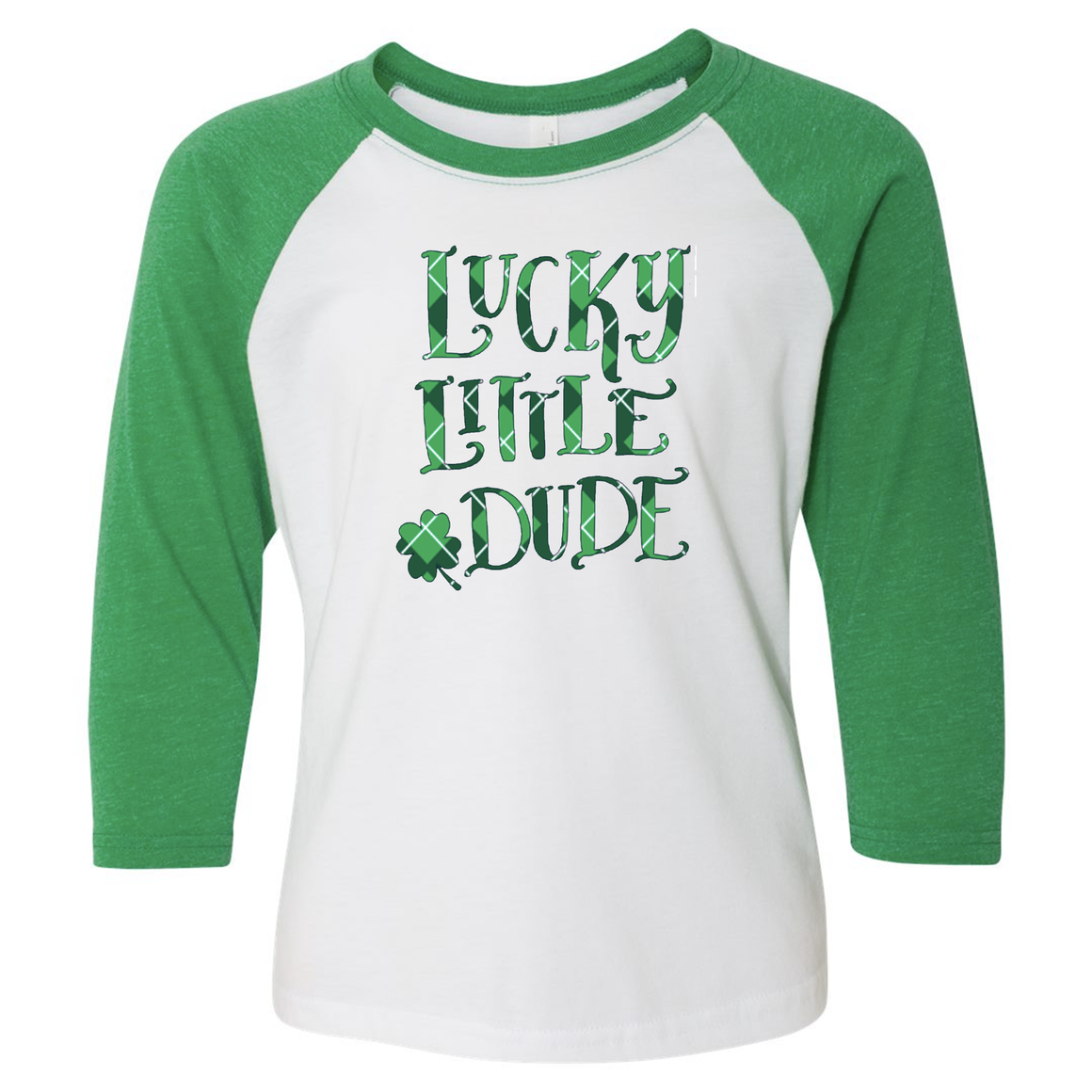 Lucky Little Dude 3/4 Sleeve Baseball Tee (Toddler and Youth)