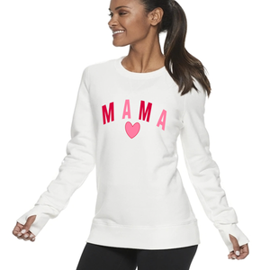 Women's Mama White Sweatshirt