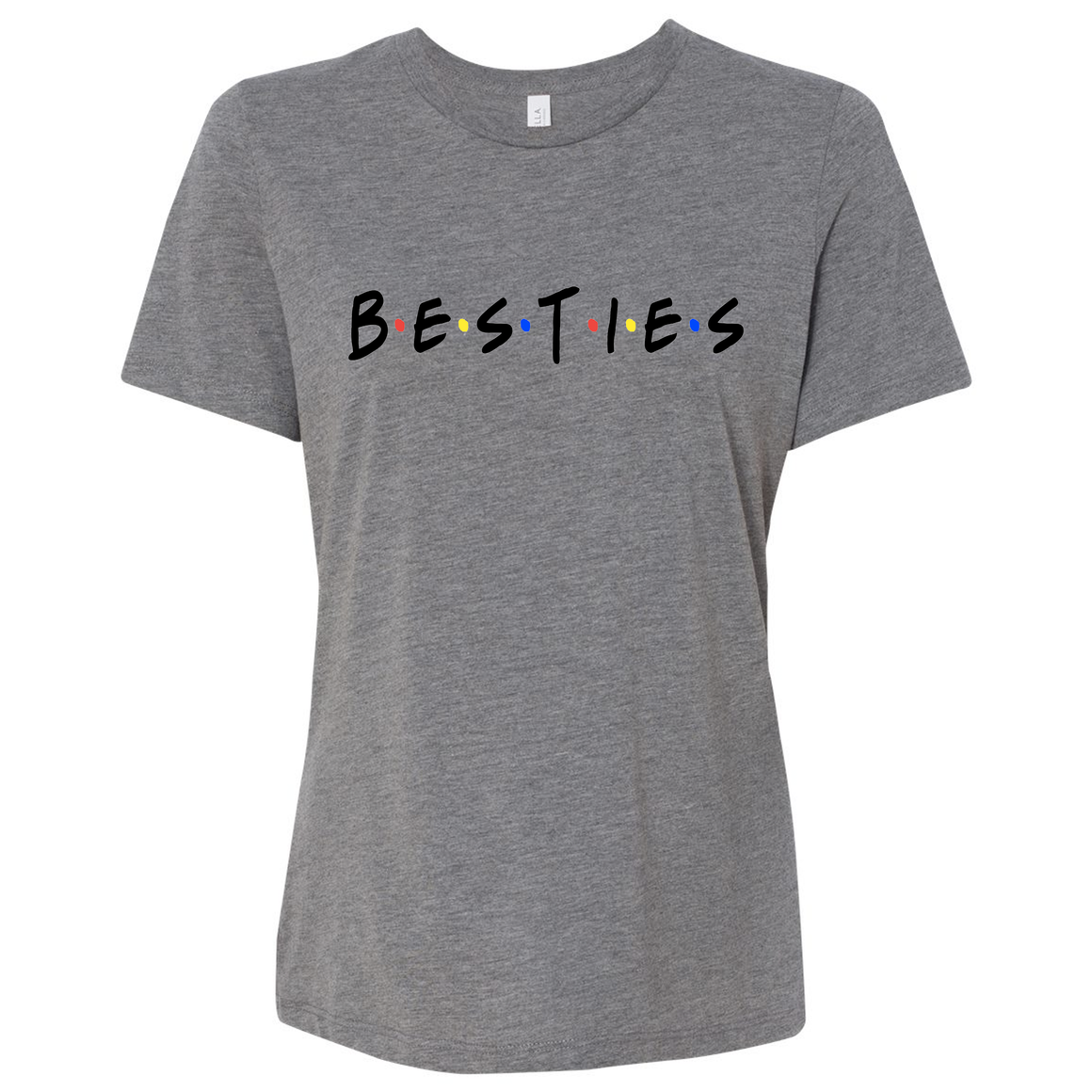 Triblend Women's Besties "Friends" Themed Relaxed T-Shirt