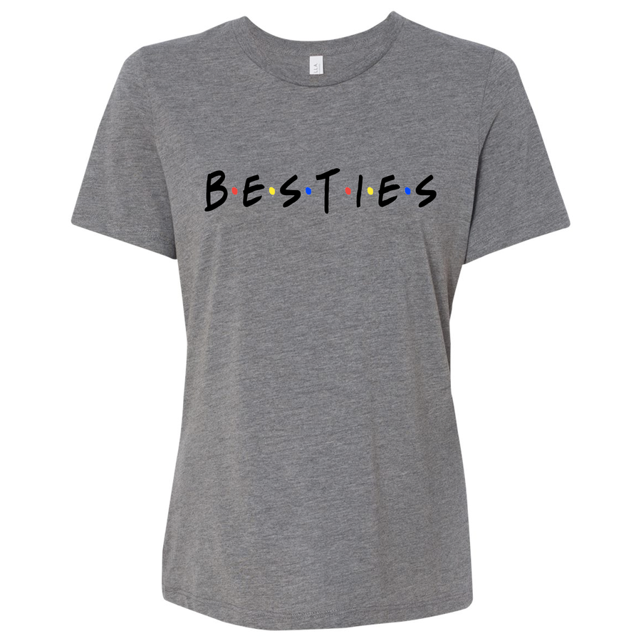 Triblend Women's Besties "Friends" Themed Relaxed T-Shirt
