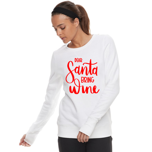 Women's Santa Bring Me Wine Sweatshirt