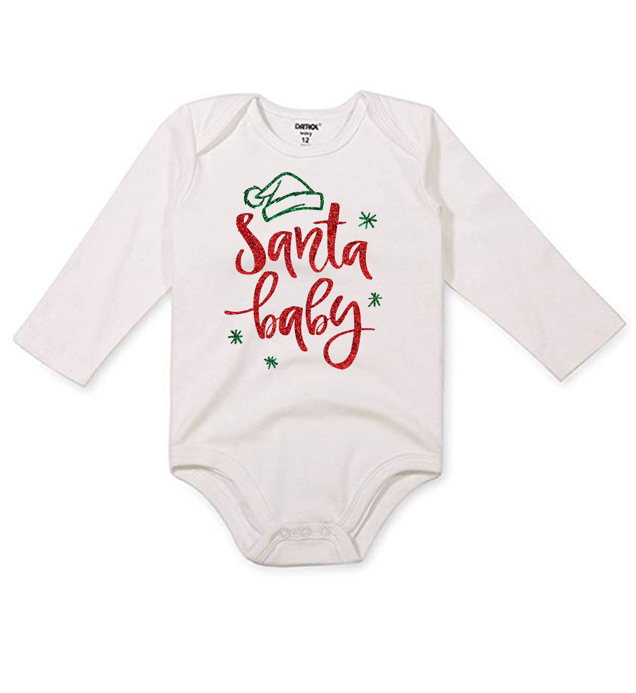 Infant Santa Baby Long Sleeve Onesie PressedUp