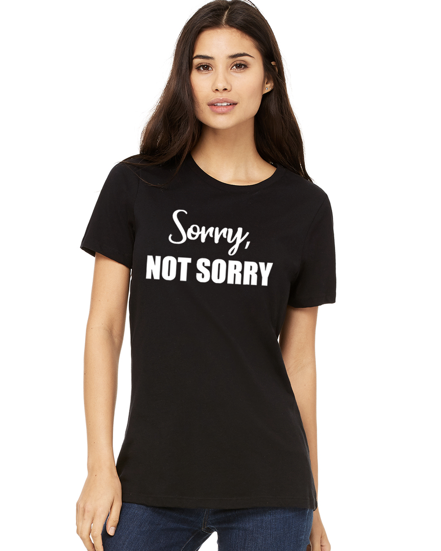 Triblend Women's Sorry Not Sorry Relaxed Crew T-shirt