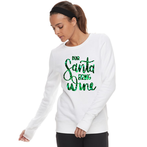 Women's Santa Bring Me Wine Sweatshirt