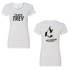 Women's Triblend I'm With Trey White Fleck T-Shirt