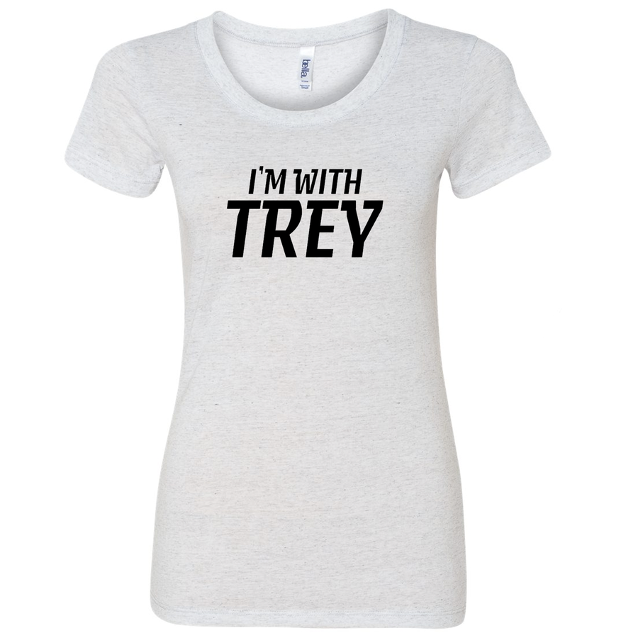 Women's Triblend I'm With Trey White Fleck T-Shirt