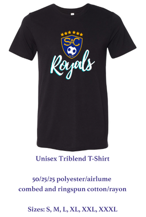 Adult Unisex Triblend Crewneck SAC T-Shirt