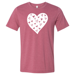 Unisex Heart on Hearts Short Sleeve Shirt